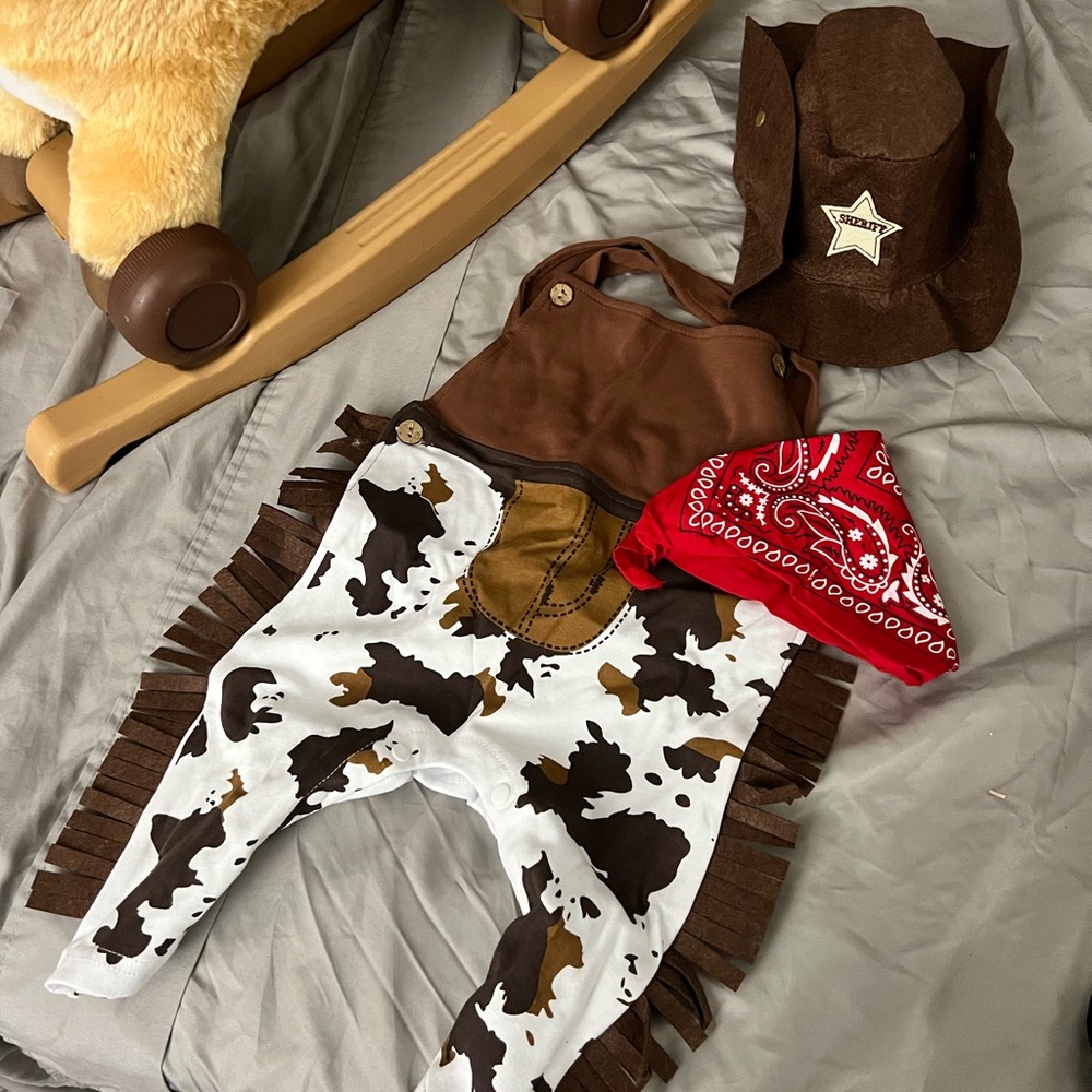 Toddler Cowboy Overalls Outfit